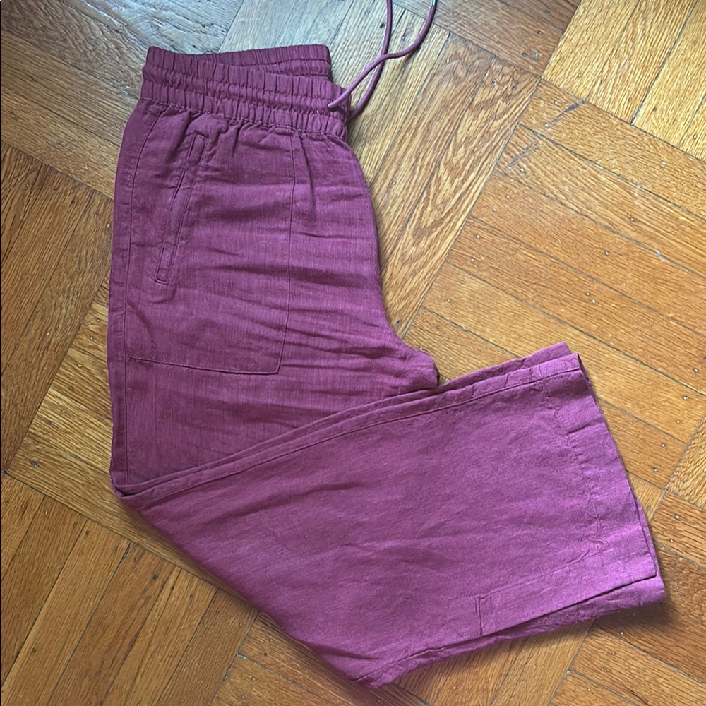 Athleta Wide Leg Linen Pants